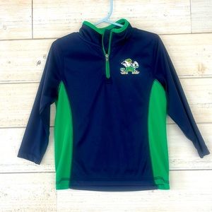 Notre Dame 1/4 Zip jacket with Leprechaun logo
